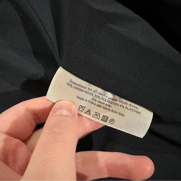 MM Lafleur Carmen Jacket Sharkskin Ink Wool Blend Blazer Size 6 - Picture 10 of 12